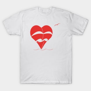 Lonely Heart-Sailboat (scarlet sails) T-Shirt